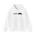 Abarth 595 hoodie by From Stone To Steel, White: ape to human to Abarth 595 car evolution print