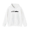 BMW M4 hoodie by From Stone To Steel, White: ape to human to BMW M4 car evolution print