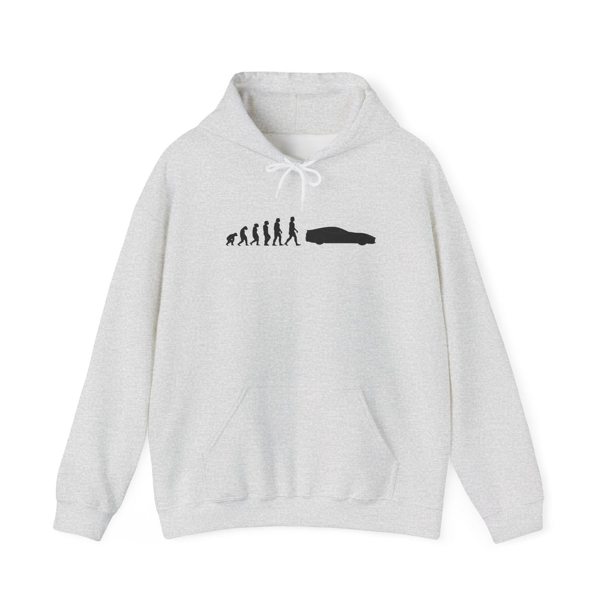 Ferrari 812 Superfast hoodie by From Stone To Steel, Ash: ape to human to Ferrari 812 Superfast car evolution print