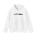 Ferrari 812 Superfast hoodie by From Stone To Steel, White: ape to human to Ferrari 812 Superfast car evolution print