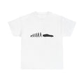 Ferrari 812 Superfast t-shirt by From Stone To Steel, White: ape to human to Ferrari 812 Superfast car evolution print