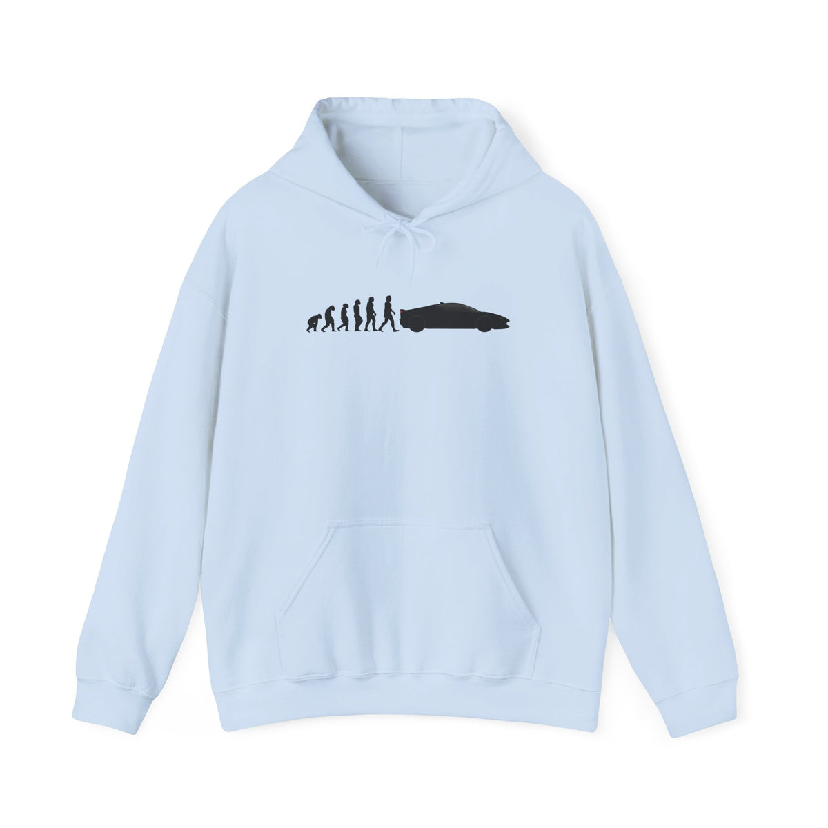 Ferrari SF90 Stradale hoodie by From Stone To Steel: ape to human to Ferrari SF90 Stradale car evolution print