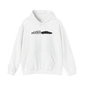 Ferrari SF90 Stradale hoodie by From Stone To Steel, White: ape to human to Ferrari SF90 Stradale car evolution print