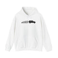 Jeep Wrangler hoodie by From Stone To Steel, White: ape to human to Jeep Wrangler car evolution print