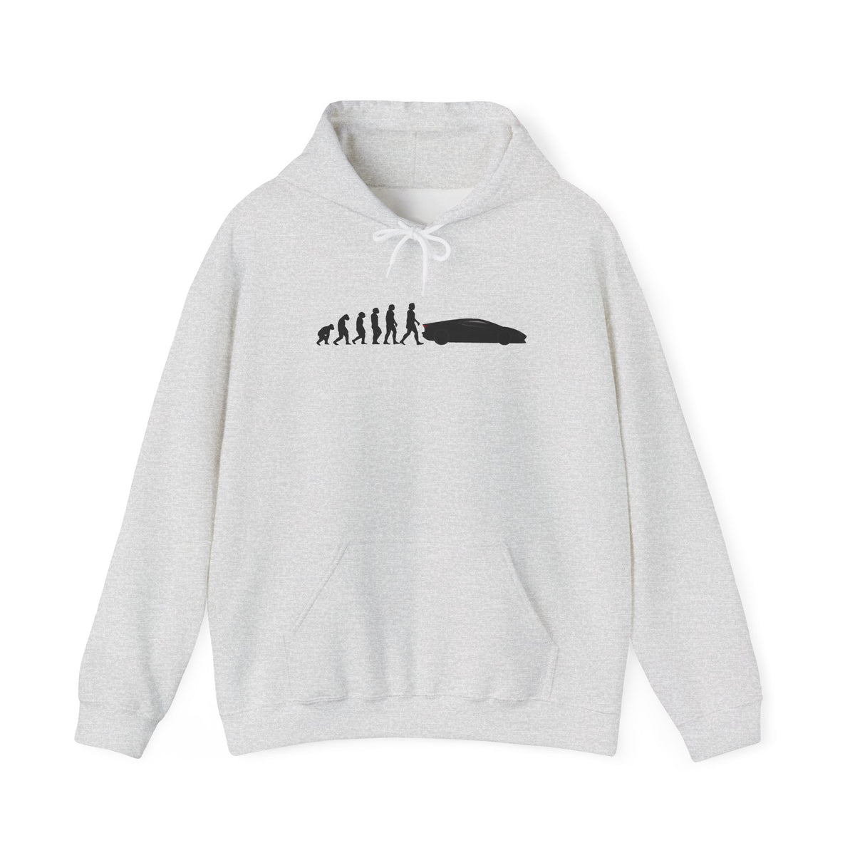 Lamborghini Aventador hoodie by From Stone To Steel, Ash: ape to human to Lamborghini Aventador car evolution print