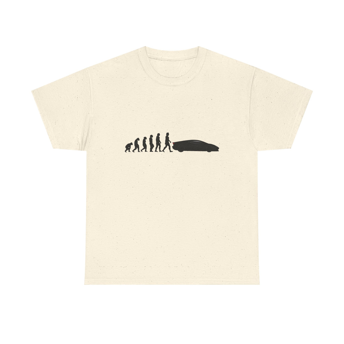 Lamborghini Aventador t-shirt by From Stone To Steel, Natural: ape to human to Lamborghini Aventador car evolution print