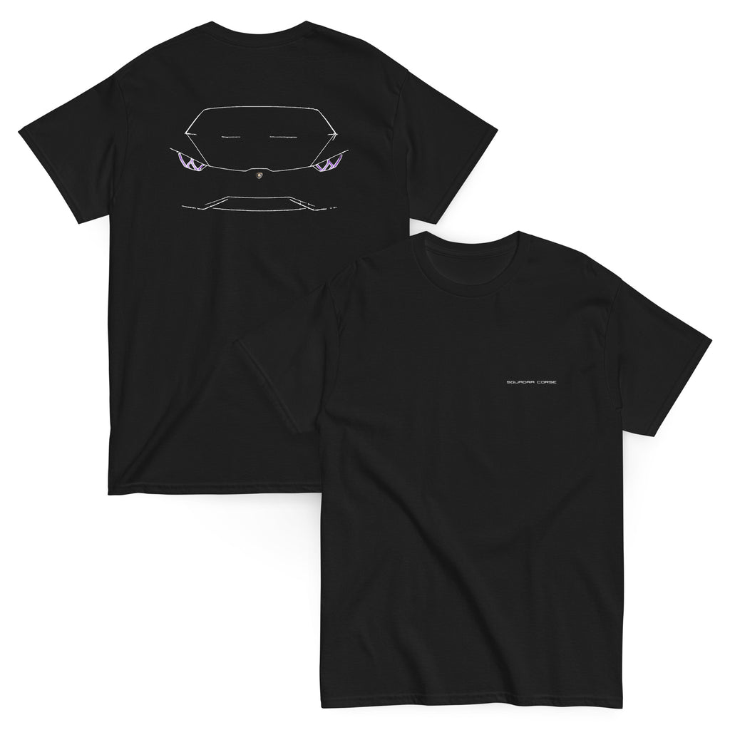 Lamborghini Aventador supercar outline graphic t-shirt