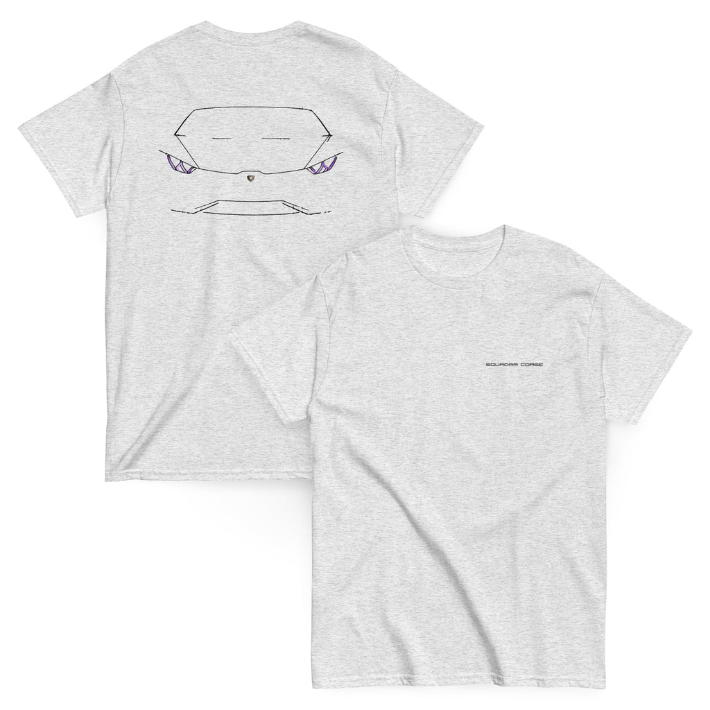 Lamborghini Huracan outline graphic t-shirt design for car enthusiasts